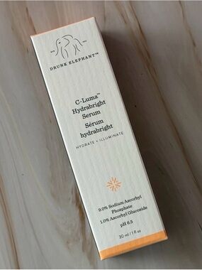 Drunk Elephant: C-Luma HydrabrighT Serum - White & Orange